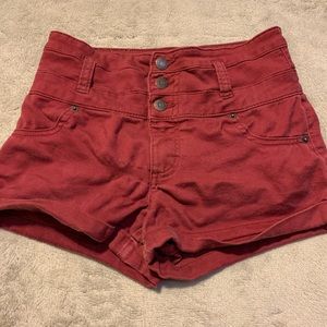red high waisted shorts ❕❕